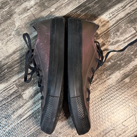 Converse Chuck Taylor All Star OX sneakers in Molasses/Black Metallic Leather - Picture 5 of 8